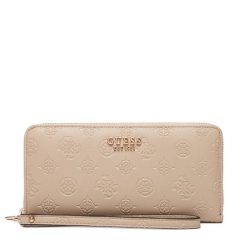 Portfel Guess. Brązowe portfele damskie Guess, z aplikacjami. Za 199.99 zł.
