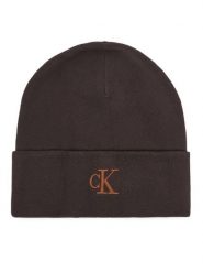 Calvin Klein Czapka LV04F8098G Brązowy. Brązowe czapki zimowe damskie CALVIN KLEIN, z wiskozy. Za 129.99 zł.