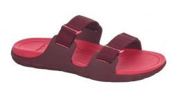 Sandały plażowe Sandal Way Slide ZRVP/41. Czerwone sandały damskie Lizard, bez wzorów, z materiału, bez obcasa. Za 85.03 zł.