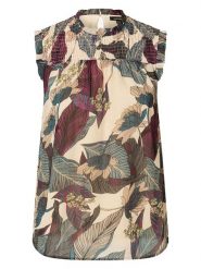 More & More Bluzka w kolorze beżowo-zielonym rozmiar: 34. Brązowe bluzki damskie MORE & MORE, bez wzorów, z wiskozy, bez kołnierzyka, bez ramiączek. Za 78.47 zł.