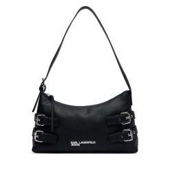 Torebka Karl Lagerfeld Jeans. Czarne torebki klasyczne damskie Karl Lagerfeld Jeans, bez wzorów, z jeansu, bez dodatków. Za 709.99 zł.
