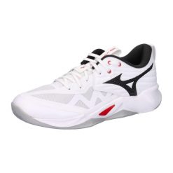 Buty sportowe Mizuno Wave Momentum Pro 320g. Białe buty sportowe na co dzień damskie Mizuno, bez wzorów, z materiału, do siatkówki, mizuno wave. Za 319.99 zł.