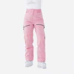 Spodnie narciarskie i snowboardowe damskie Quechua FR500. Czerwone spodnie dresowe damskie WED'ZE, bez wzorów, z materiału, sportowe. Za 579.99 zł.