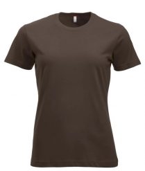 Clique New Classic-T Women T‑shirt z bawełny, nowoczesny krój – dark mocca. Brązowe t-shirty damskie CLIQUE, xl, bez wzorów, z bawełny, bez kołnierzyka. Za 104.58 zł.