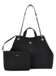 Guess Shopper bag w kolorze czarnym - 40 x 31 x 18 cm rozmiar: onesize. Czarne shopper bag damskie Guess, z aplikacjami, z materiału, na ramię, pikowane, bez dodatków. Za 594.45 zł.