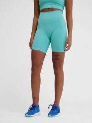 Damskie wysokie legginsy bezszwowe Hummel Alive. Niebieskie legginsy damskie HUMMEL, s, bez wzorów, z materiału. Za 172.50 zł.