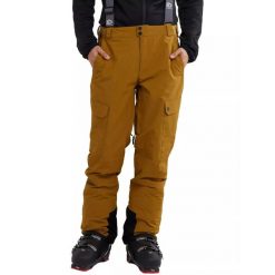 Spodnie narciarskie męskie Sierra Colourblock Pants. Brązowe spodnie materiałowe męskie Fundango, bez wzorów, sportowe. Za 519.90 zł.