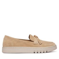 Półbuty Josef Seibel. Brązowe półbuty damskie Josef Seibel, bez wzorów, bez obcasa, na płaskiej podeszwie. Za 439.99 zł.