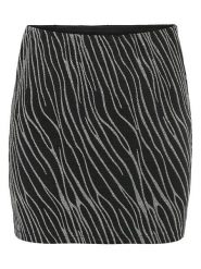 Noisy may Spódnica w kolorze srebrno-czarnym rozmiar: XL. Czarne spódniczki damskie Noisy may, xl, bez wzorów, z podwyższonym stanem, mini. Za 69.91 zł.