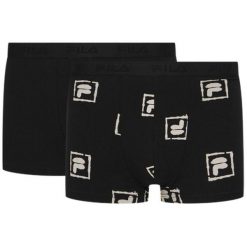 Fila bokserki 2-pack czarne rozmiar S. Czarne bokserki męskie Fila, bez wzorów, z bawełny. Za 174.99 zł.