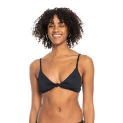 Góra od stroju kąpielowego ROXY Love The Surf Knot. Białe bikini damskie Roxy, bez wzorów. Za 79.99 zł.