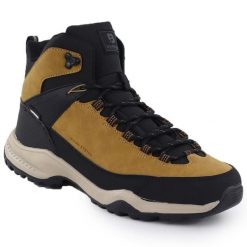 Buty sportowe trekkingowe wysokie nieocieplane camel McBraun 9457. Brązowe buty trekkingowe męskie McBraun, ze skóry ekologicznej, bez zapięcia. Za 199.99 zł.