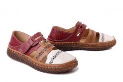 ARTIKER RELAKS 58C1500 burgundy, półbuty damskie. Czerwone półbuty damskie Artiker Relaks, bez wzorów, ze skóry, bez obcasa. Za 194.90 zł.