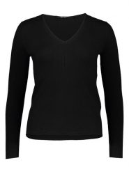 TAIFUN Sweter w kolorze czarnym rozmiar: 36. Czarne swetry klasyczne damskie Taifun, ze splotem, bez kołnierzyka. Za 131.12 zł.