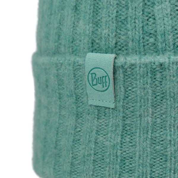 Czapka BUFF KNITTED BEANIE NILAH MINT. Zielone czapki męskie Buff, bez wzorów, z elastanu. Za 199.90 zł.