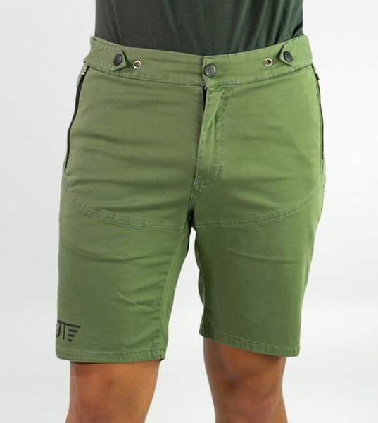 Rower górski Pantalón (MTB) Ride Khaki unisex. Zielone szorty męskie JEANSTRACK, bez wzorów, z bawełny, klasyczne. Za 368.40 zł.