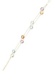 OR ÉCLAT Złota bransoletka "Multicolore" z kamieniami szlachetnymi rozmiar: onesize. Żółte bransoletki damskie Or Éclat, złote. Za 2,109.99 zł.