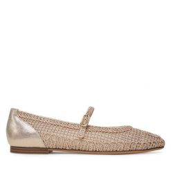 Baleriny Tamaris. Brązowe baleriny damskie Tamaris, bez wzorów, bez obcasa. Za 159.99 zł.