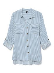 Vero Moda Koszula w kolorze błękitno-białym rozmiar: M. Białe koszule damskie Vero Moda, m, bez wzorów, z wiskozy, klasyczne, bez kołnierzyka, bez ramiączek. Za 79.03 zł.