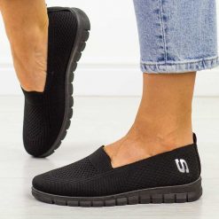 Czarne sportowe buty damskie Potocki 16327. Czarne buty sportowe na co dzień damskie POTOCKI, bez wzorów, z tkaniny, na fitness i siłownię. Za 89.00 zł.