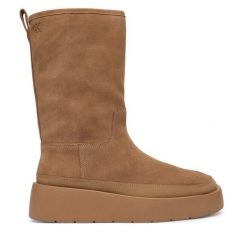 Śniegowce Calvin Klein. Brązowe śniegowce damskie CALVIN KLEIN. Za 749.99 zł.