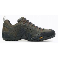 Buty trekkingowe dla mężczyzn Merrel Intercept. Zielone buty trekkingowe męskie MERRELL, ze skóry, bez zapięcia, trekkingowe. Za 599.00 zł.