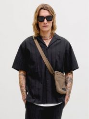 Jack & Jones Komplet koszula i szorty materiałowe Tyson 12297649 Czarny Relaxed Fit. Czarne koszule męskie Jack & Jones, l, bez wzorów, z bawełny, bez kołnierzyka, bez ramiączek. Za 209.99 zł.