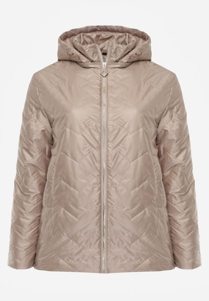 Brązowa Pikowana Kurtka Przejściowa o Prostym Kroju z Kapturem Vimoris. Brązowe kurtki damskie Born2be, l, bez wzorów, z jeansu, z kapturem. Za 149.99 zł.