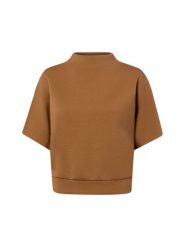 Opus Koszulka Kobiety Sztuczne włókno brązowy, 44. Brązowe t-shirty damskie Opus, bez wzorów, z dżerseju, bez kołnierzyka. Za 299.95 zł.
