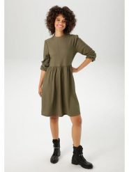 Aniston Sukienka w kolorze oliwkowym rozmiar: 42. Zielone sukienki damskie Aniston, bez wzorów, bez kołnierzyka, bez ramiączek, mini. Za 82.99 zł.