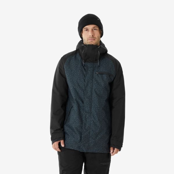 Kurtka narciarska i snowboardowa męska Quechua 500 Long. Czarne kurtki narciarskie i snowboardowe damskie DREAMSCAPE, m, bez wzorów, z materiału, bez kaptura, narciarskie. Za 299.99 zł.