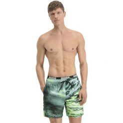 Spodenki Puma Swim Men Luminous Mid Shorts 1p Sea, Mężczyźni. Zielone szorty męskie Puma, bez wzorów, z poliesteru, sportowe. Za 290.00 zł.
