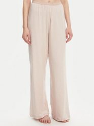 Tommy Hilfiger Spodnie piżamowe UW0UW05776 Beżowy Relaxed Fit. Brązowe piżamy damskie Tommy Hilfiger, l, bez wzorów, z bawełny, bez ramiączek. Za 119.99 zł.