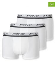 UNCOVER BY SCHIESSER Bokserki (3 pary) w kolorze białym rozmiar: S. Białe bokserki męskie UNCOVER BY SCHIESSER, bez wzorów. Za 57.45 zł.
