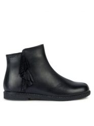 Geox Botki J Shawntel Girl J364EA 00043 C9999 D Czarny. Czarne botki dziewczęce Geox, bez wzorów, ze skóry, bez ramiączek. Za 379.99 zł.