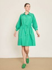 BGN Sukienka w kolorze zielonym rozmiar: 36. Zielone sukienki damskie BGN, na imprezę, bez wzorów, bez kołnierzyka, bez ramiączek, midi. Za 143.99 zł.