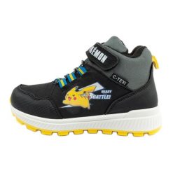 Buty Dziecięce Cerda PO000427 Czarne Motyw Pokemona. Czarne śniegowce dziewczęce z materiału. Za 242.91 zł.
