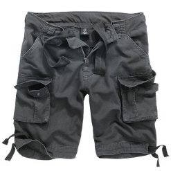 Szorty bushcraft męskie Brandit Urban Legend Vintage Grafitowe. Szare szorty męskie Brandit, bez kołnierzyka. Za 239.50 zł.