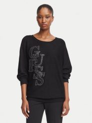 Guess Sweter W6BR51 Z1452 Czarny Regular Fit. Czarne swetry klasyczne damskie Guess, m, z wiskozy, bez kołnierzyka. Za 394.99 zł.
