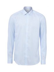 Olymp Level Five Koszula Mężczyźni Super Slim Fit Bawełna niebieski|biały, 44. Białe koszule męskie Olymp Level Five, m, bez wzorów, z bawełny, bez kołnierzyka, bez ramiączek. Za 329.95 zł.