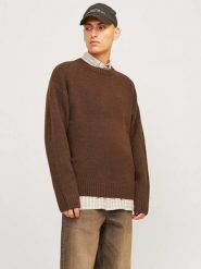Jack & Jones Sweter w kolorze jasnobrązowym rozmiar: M. Brązowe swetry męskie Jack & Jones, m, bez wzorów, z wełny, bez kołnierzyka. Za 83.42 zł.