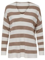 ONLY Sweter w kolorze kremowo-jasnobrązowym rozmiar: XS. Brązowe swetry klasyczne damskie Only, xs, bez kołnierzyka. Za 41.69 zł.