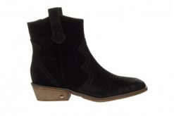 Botki Bayla-159 4833 003-F Czarny Welur 159180, Skóra naturalna - 37. Czarne botki damskie Bayla, z gumy, eleganckie, bez obcasa, bez zapięcia. W wyprzedaży za 269.10 zł.