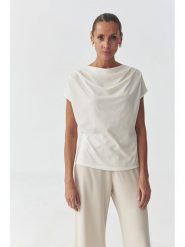 TATUUM Bluzka "Melisa" w kolorze kremowym rozmiar: L. Brązowe bluzki damskie Tatuum, l, bez wzorów, bez kołnierzyka, bez ramiączek. Za 134.85 zł.