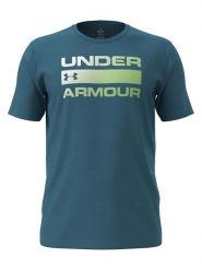 Under Armour Koszulka sportowa "Team Issue" w kolorze morskim rozmiar: S. Zielone t-shirty sportowe męskie Under Armour, s, z materiału, bez ramiączek, outdoorowe. Za 69.95 zł.