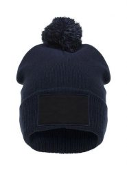 Clique Bryan Patch czapka dziana 100% akryl z pomponem dwukolorowym. Niebieskie czapki męskie CLIQUE, z aplikacjami, z bawełny, klasyczne. Za 94.41 zł.