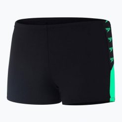 Bokserki kąpielowe męskie Speedo Boom Logo Splice. Czarne kąpielówki męskie Speedo, m, bez wzorów, do pływania. Za 83.99 zł.