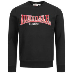 Klasyczna bluza z okrągłym dekoltem Lonsdale Berger LP181. Czarne bluzy bez kaptura męskie Lonsdale, s, z polaru. Za 263.50 zł.