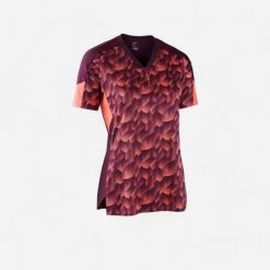 Koszulka do piłki nożnej F900 damska. Brązowe t-shirty damskie KIPSTA, l, bez wzorów, z materiału, bez kołnierzyka. Za 54.99 zł.