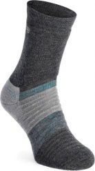 Skarpety merino Inov-8 Merino High Sock. Niebieskie skarpetki damskie Inov-8, bez wzorów, z materiału. Za 87.99 zł.